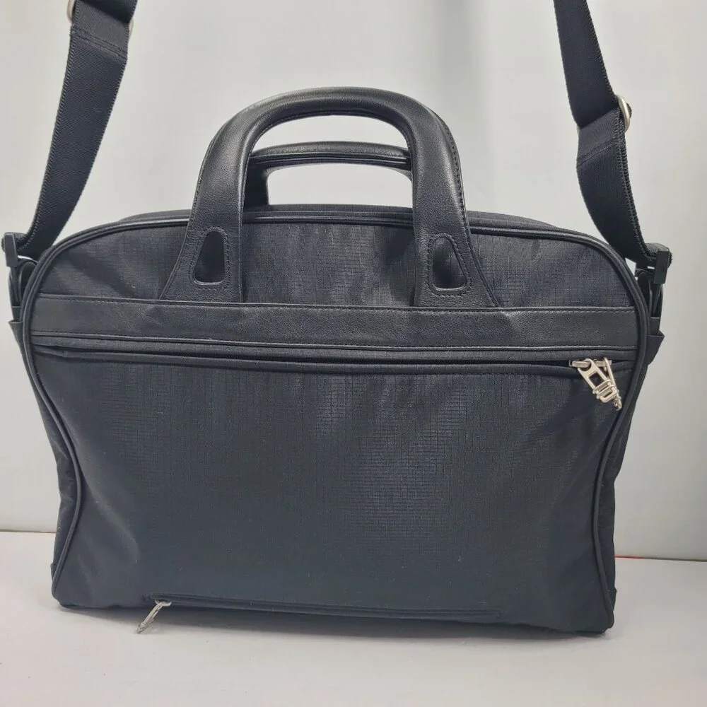 TUMI 2571D Men's Black Laptop Briefcase Shoulder Bag w/ Serial Number Tag
